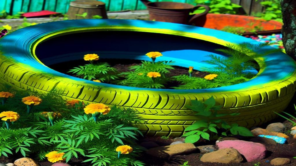 Czym pomalować oponę do ogrodu?